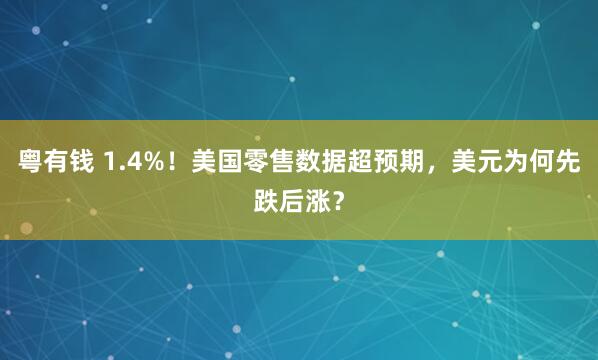 粤有钱 1.4%！美国零售数据超预期，美元为何先跌后涨？