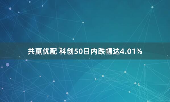 共赢优配 科创50日内跌幅达4.01%
